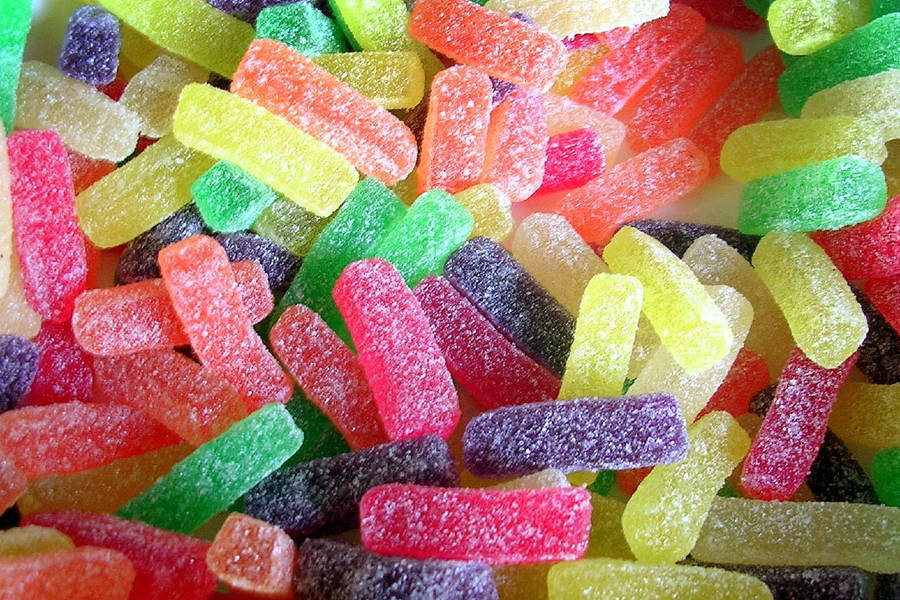 Chewy Rectangular Gummies Wallpaper