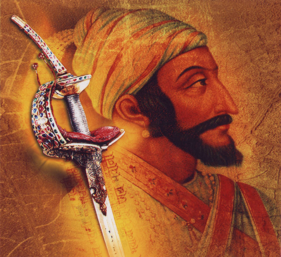 Chhatrapati Shivaji Maharaj With Bhavani Sword Wallpaper