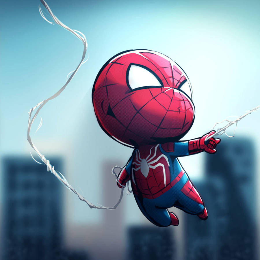 Chibi Balloon Spiderman Wallpaper