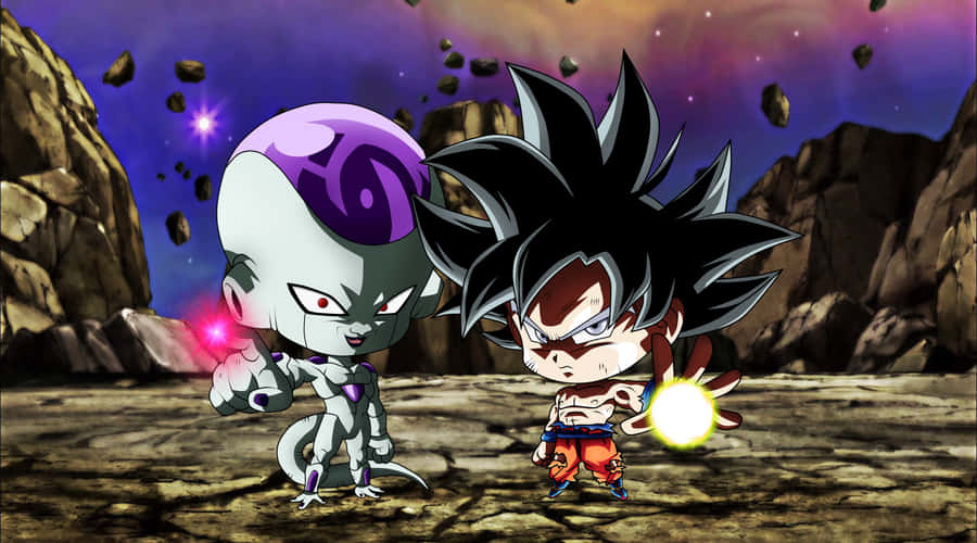 Chibi Frieza Vs Goku Wallpaper