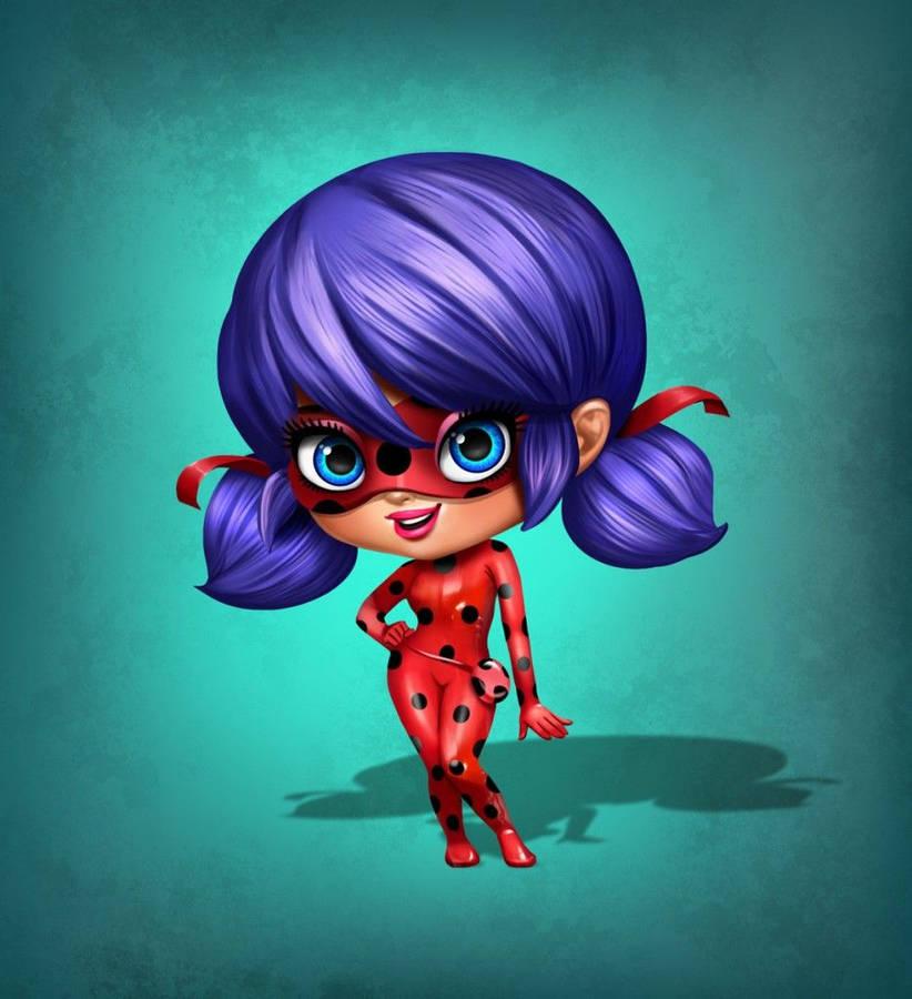 Chibi-style Ladybug From Miraculous Wallpaper