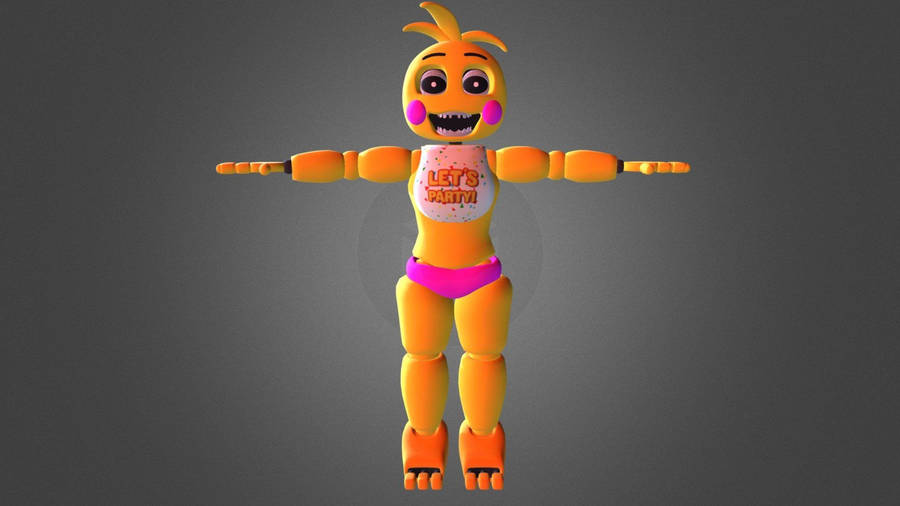 Chica Fnaf T-pose Wallpaper