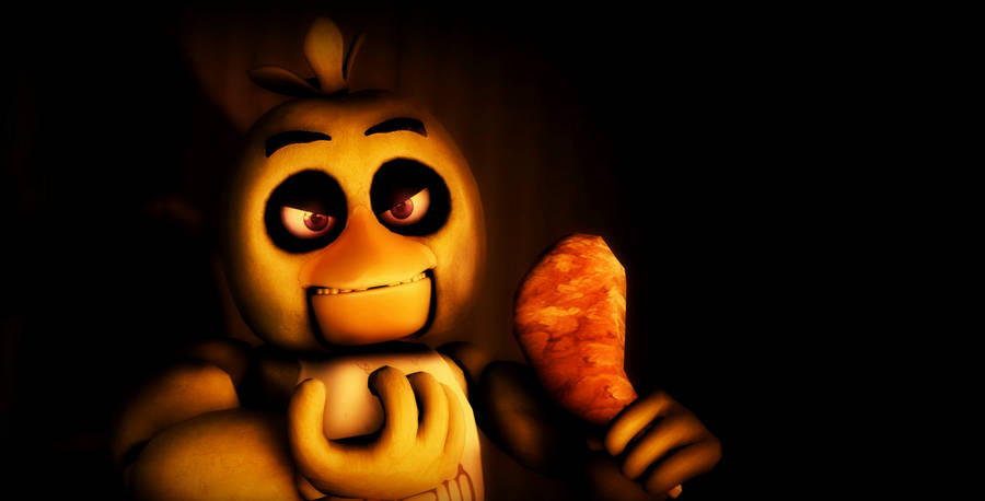 Chica Fnaf With Fried Chicken Wallpaper