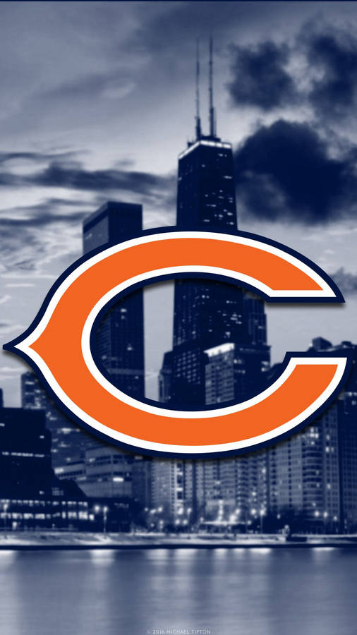 Chicago Bears 2018 Monochrome Wallpaper