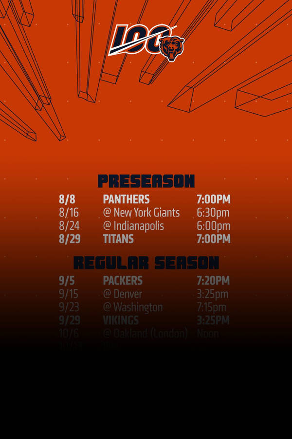 Chicago Bears Game Schedule Wallpaper