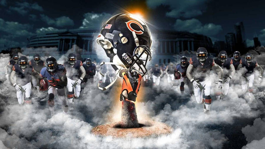 Chicago Bears Smoky Desktop Wallpaper