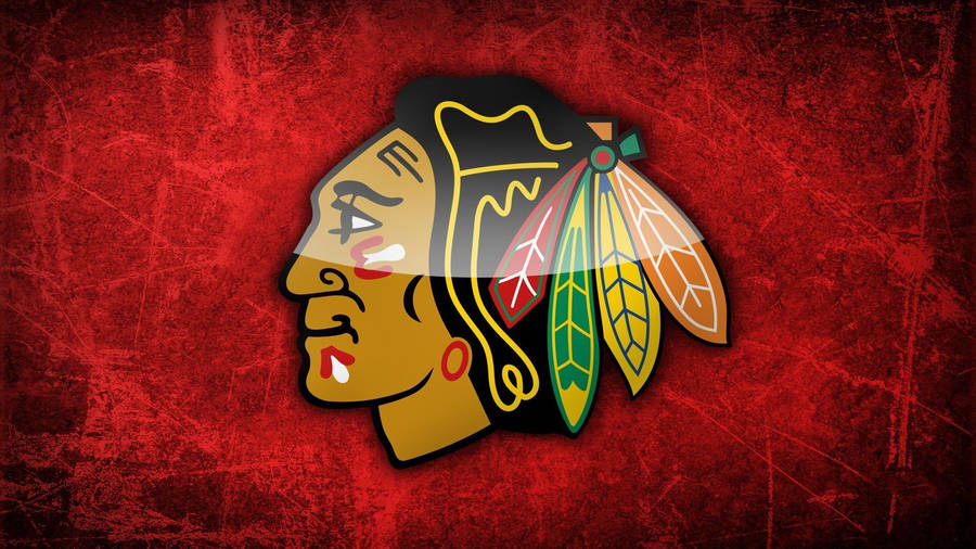 Chicago Blackhawks Red Grunge Wallpaper