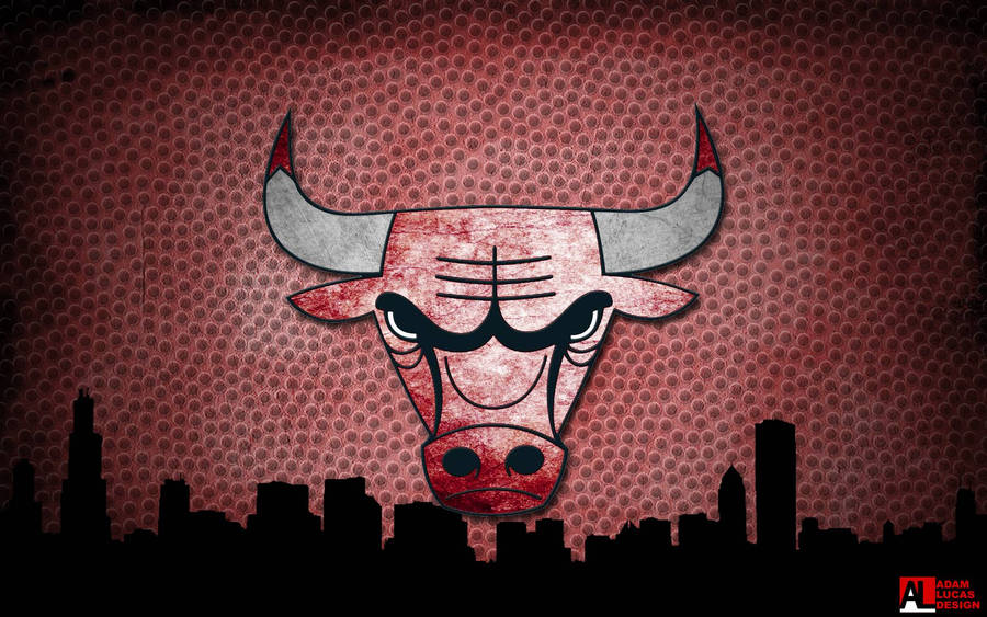 Chicago Bulls City Outline Logo Wallpaper