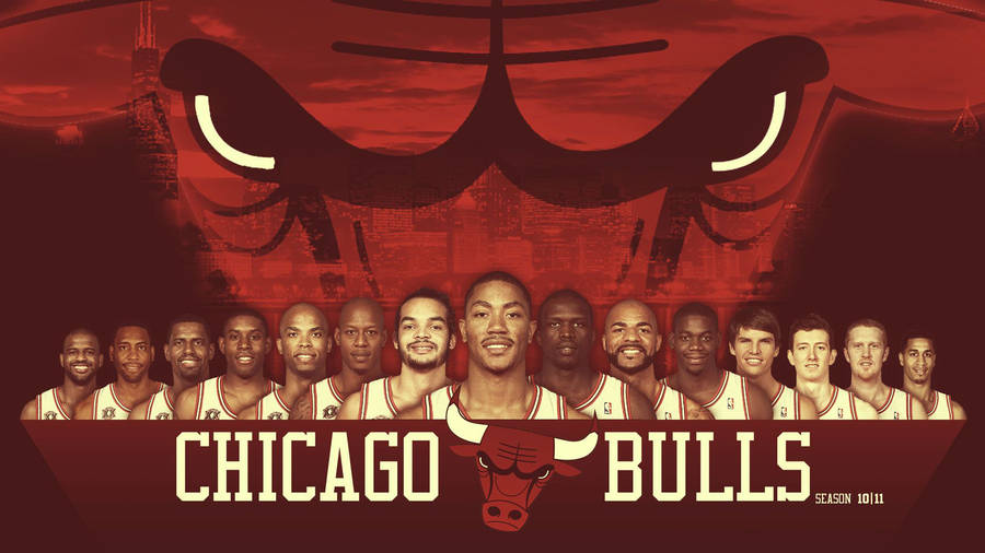 Chicago Bulls Team Photograph Wallpaper