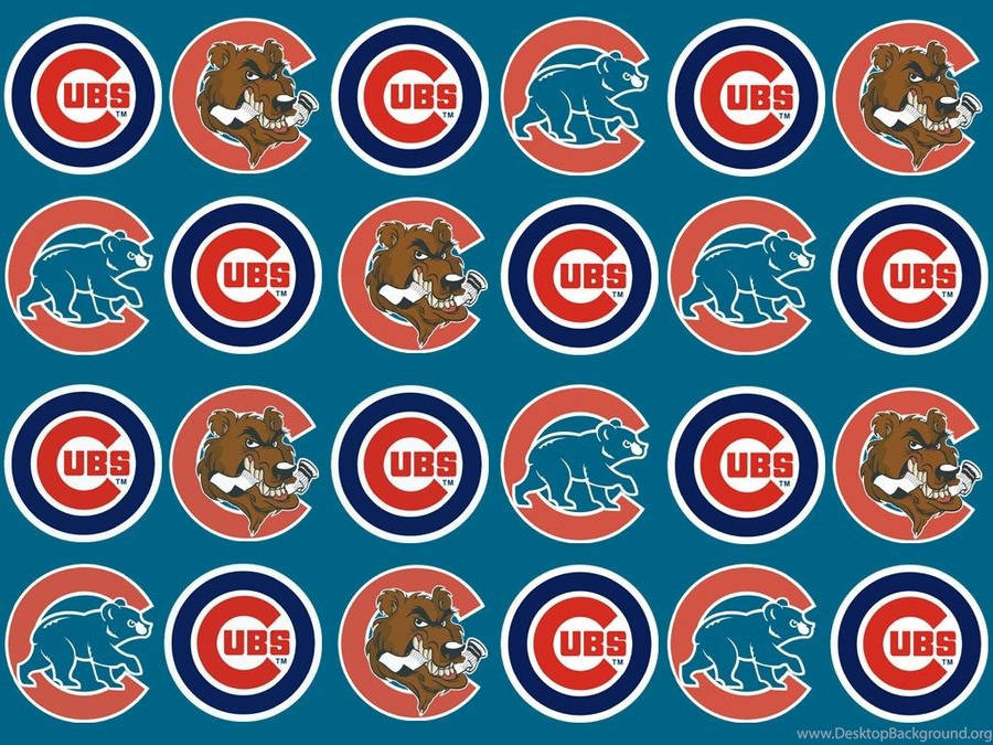 Chicago Cubs Logo Compilation Wallpaper