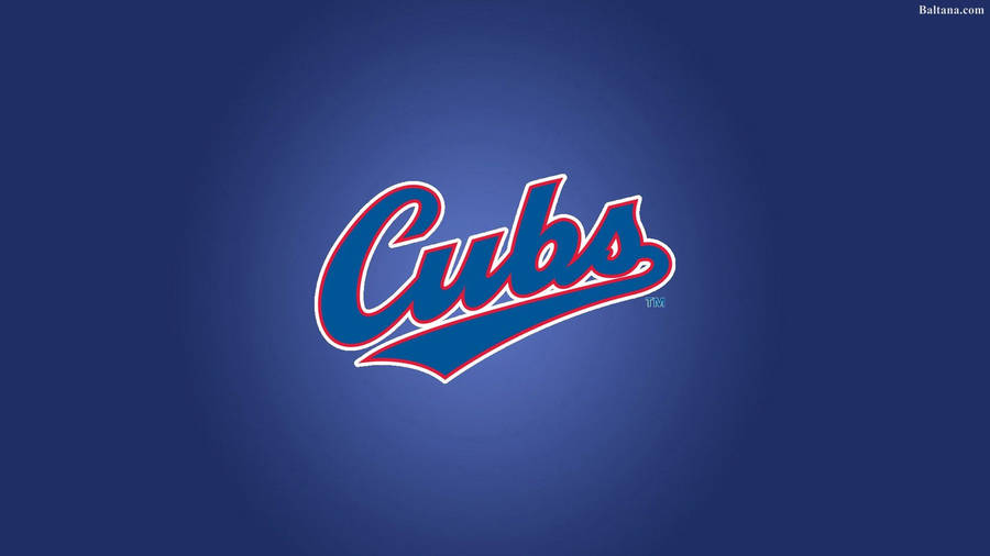 Chicago Cubs Spelled Out Logo Wallpaper