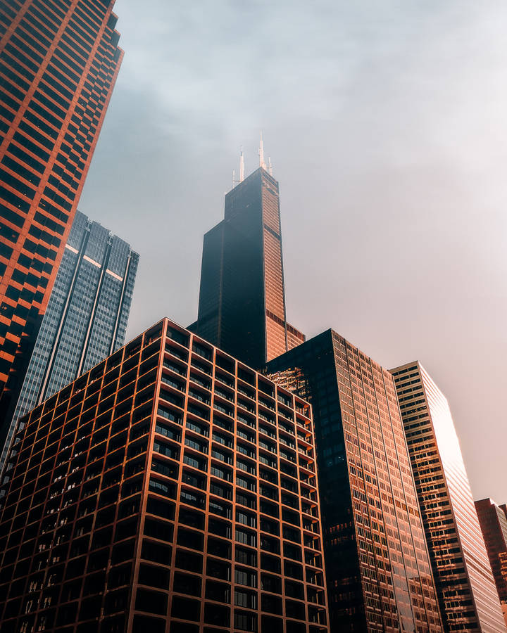 Chicago Skyline Will Tower Skyscrapers Wallpaper