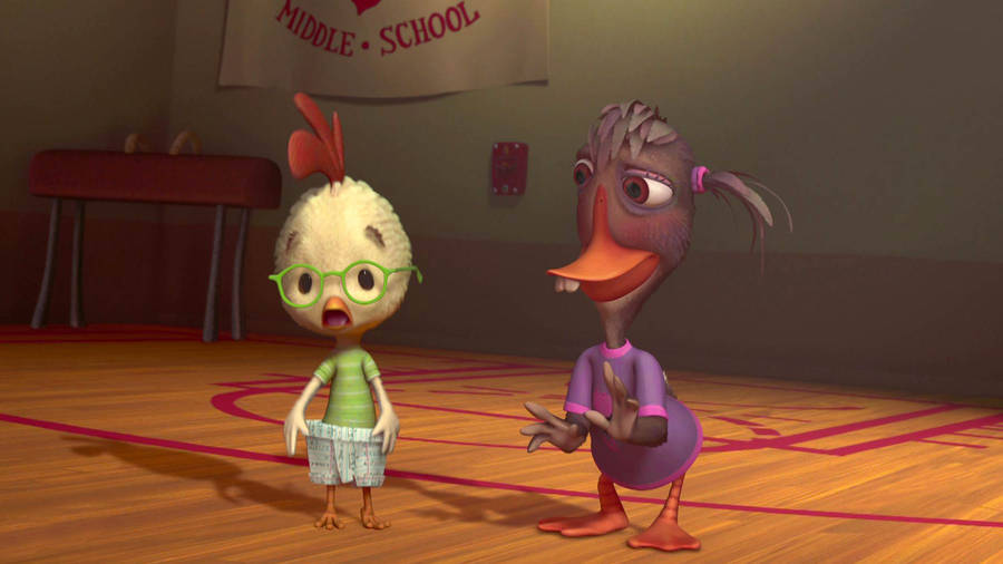 Chicken Little And Abigail Mallard Wallpaper