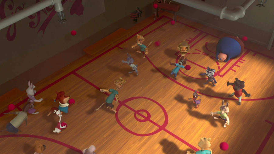 Chicken Little Dodge Ball Game Wallpaper