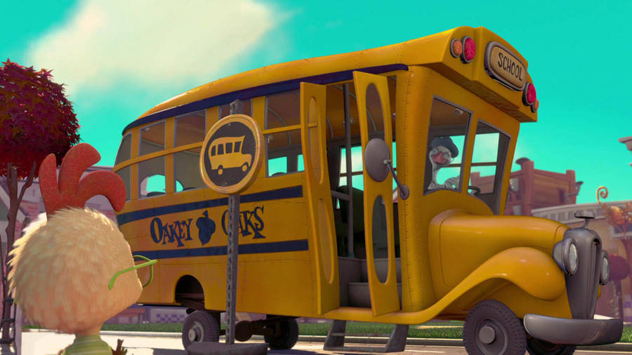 Chicken Little School Bus Wallpaper