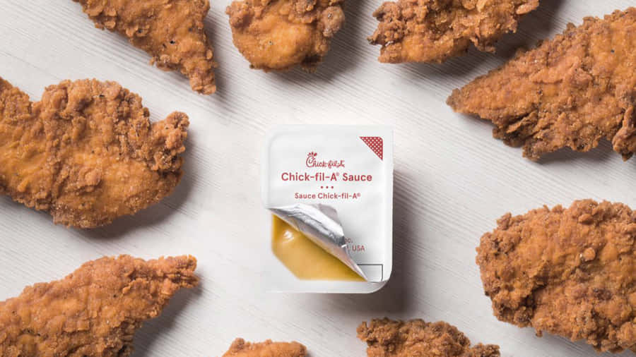 Chicken Nuggets With Sauce Wallpaper