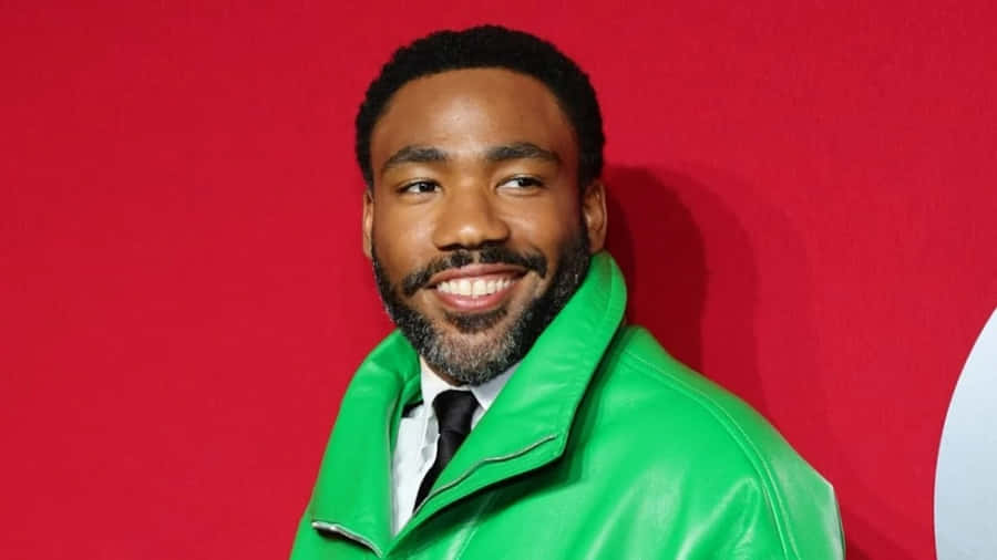 Childish Gambino Smilingin Green Jacket Wallpaper