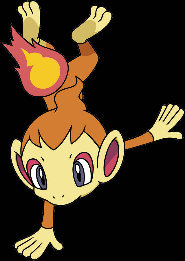 Chimchar Doing A Hand Stand Wallpaper