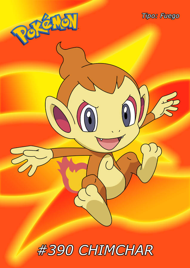 Chimchar Fire-type Pokemon Card Wallpaper