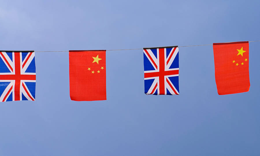 China And United Kingdom Flag Wallpaper