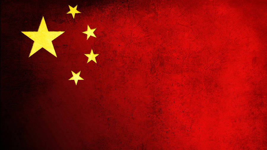 China Flag Black Marks Wallpaper