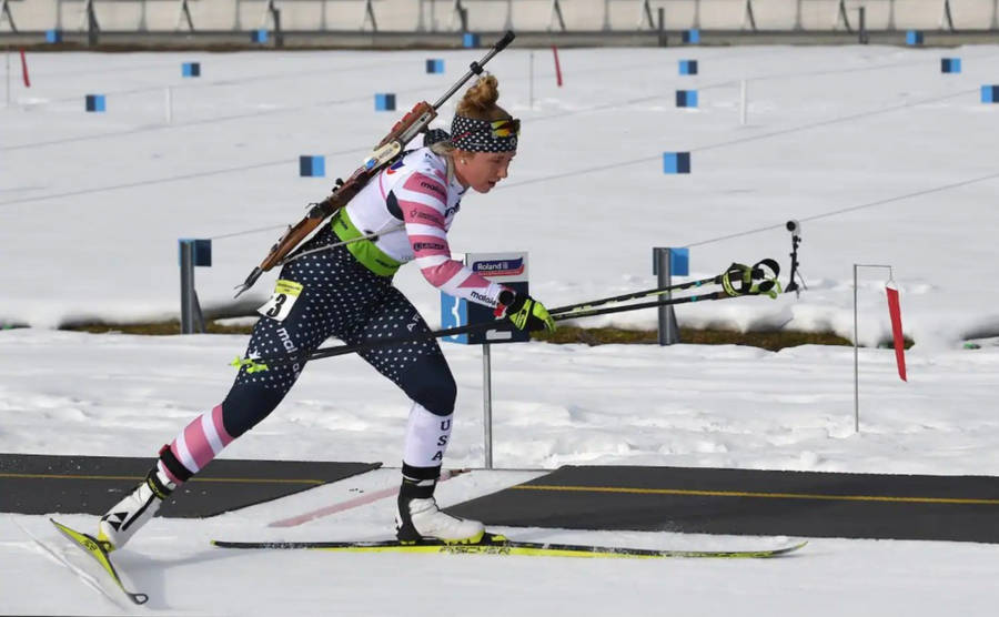 Chloe Levins Us Biathlon Athlete Wallpaper