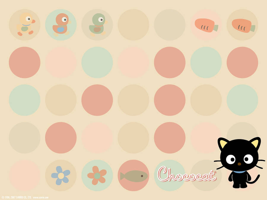 Chococat Beige Background Wallpaper