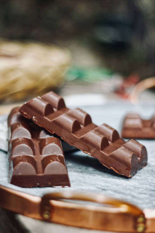 Chocolate Bars On Tray Wallpaper