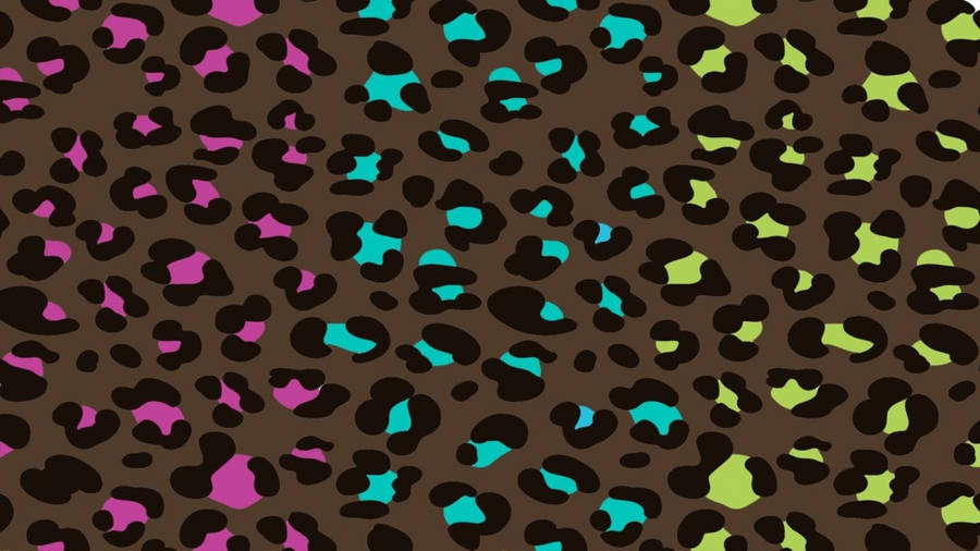 Chocolate Brown Cute Leopard Print Wallpaper