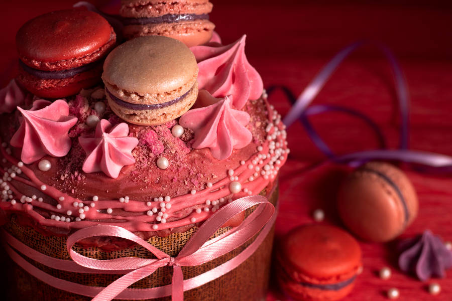 Chocolate Cake Macaroons Food Desktop Wallpaper