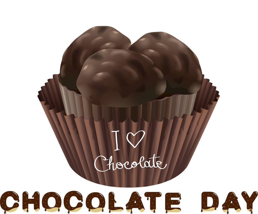 Chocolate Day Cupcake Liner Wallpaper