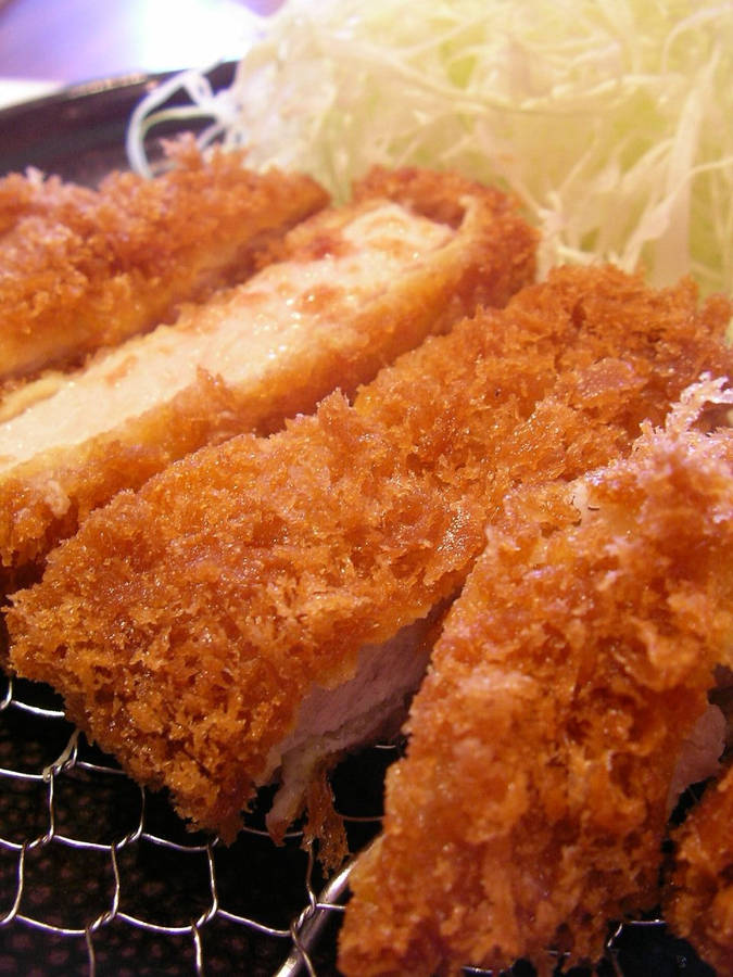 Chopped Breaded Tonkatsu Wallpaper