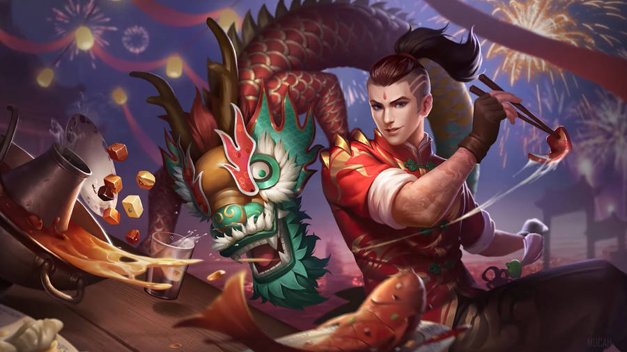 Chou Mobile Legend Dragon Boy Hero Wallpaper