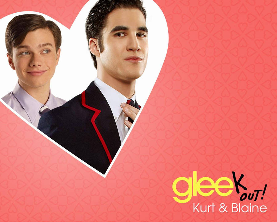 Chris Colfer As Kurt With Blaine Wallpaper