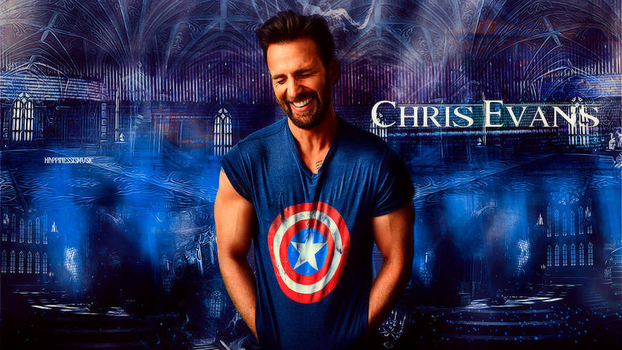 Chris Evans Smiling Brightly Wallpaper