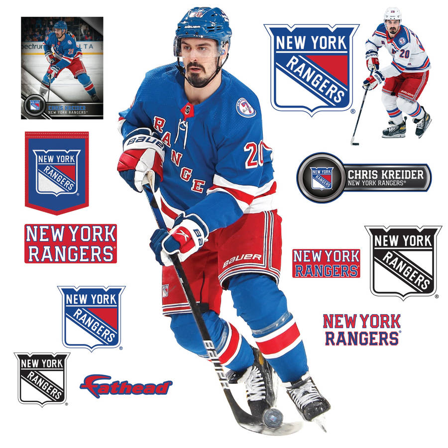 Chris Kreider New York Rangers Badge Wallpaper