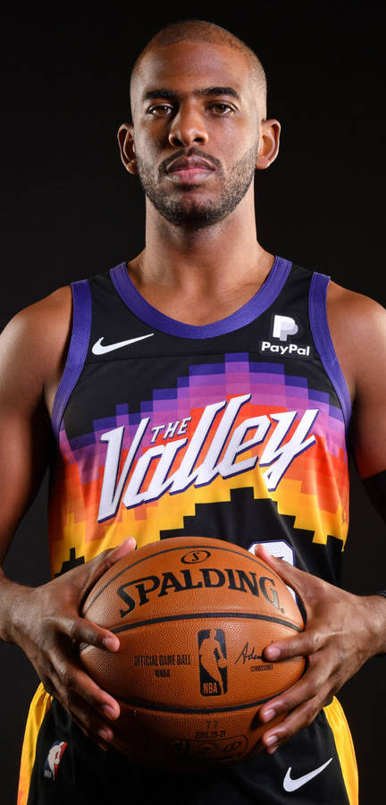 Chris Paul Black And Purple Valley Wallpaper