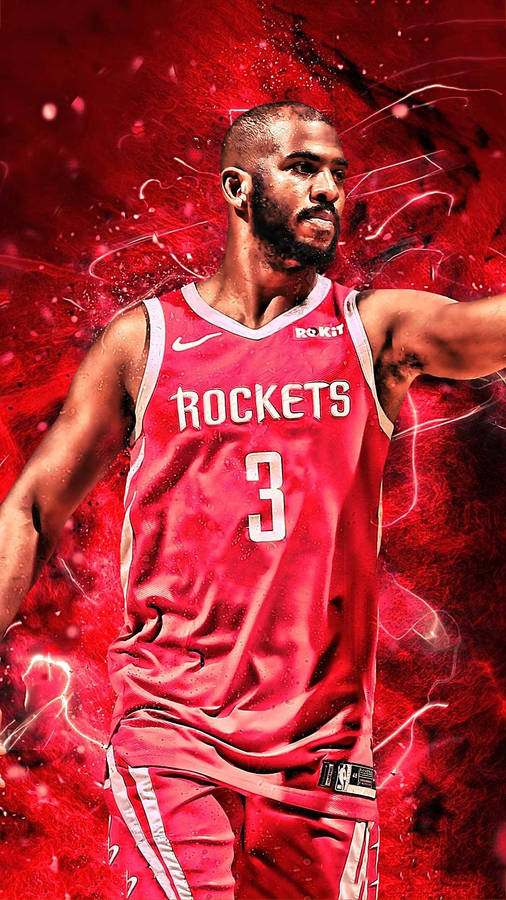 Chris Paul Red Rocket Jersey Wallpaper