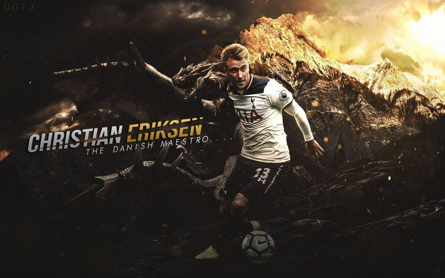 Christian Eriksen, The Danish Maestro On The Field Wallpaper