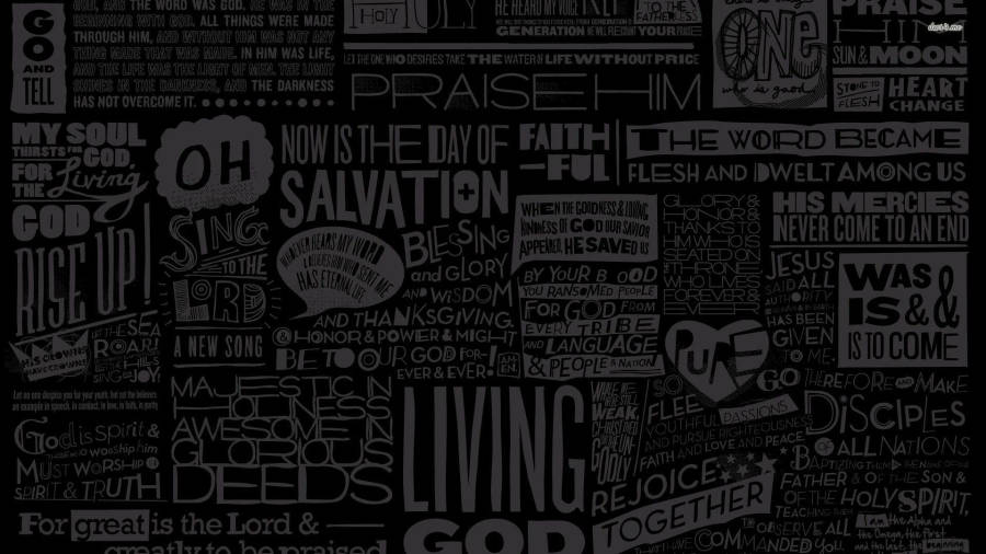 Christian Words Typography Wallpaper