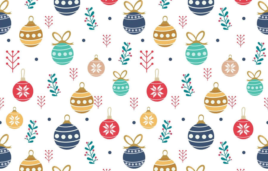 Christmas Balls Pattern Wallpaper