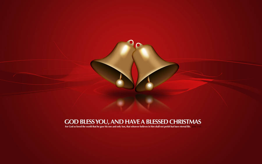 Christmas Charm With Blessed Bells Wallpaper