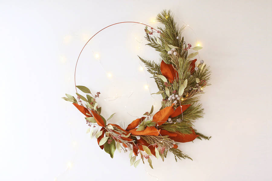 Christmas Eucalyptus Wreath Wallpaper