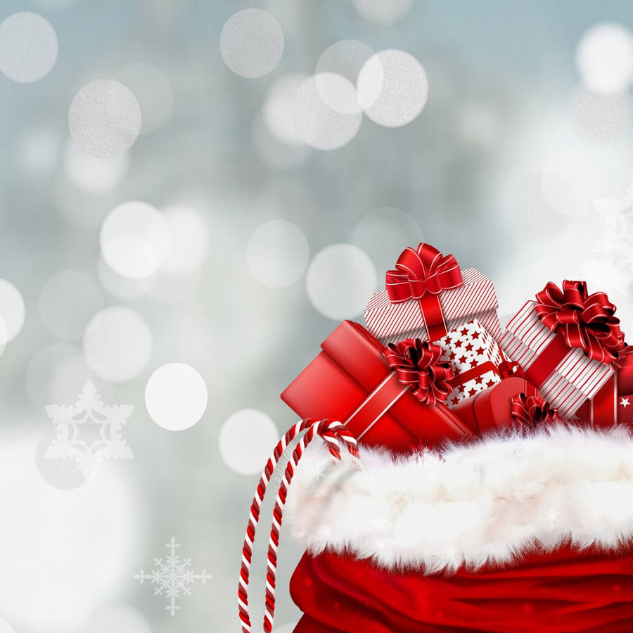 Christmas Presents Red Art Wallpaper