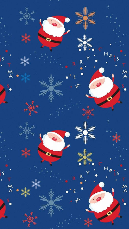 Christmas Santa-snowflake Wallpaper
