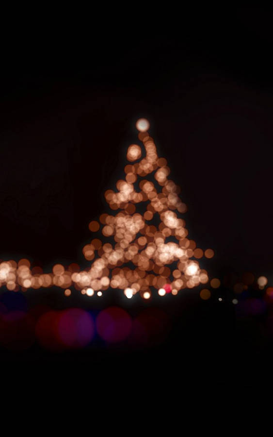 Christmas Tree Light Bokeh Aesthetic Tablet Wallpaper