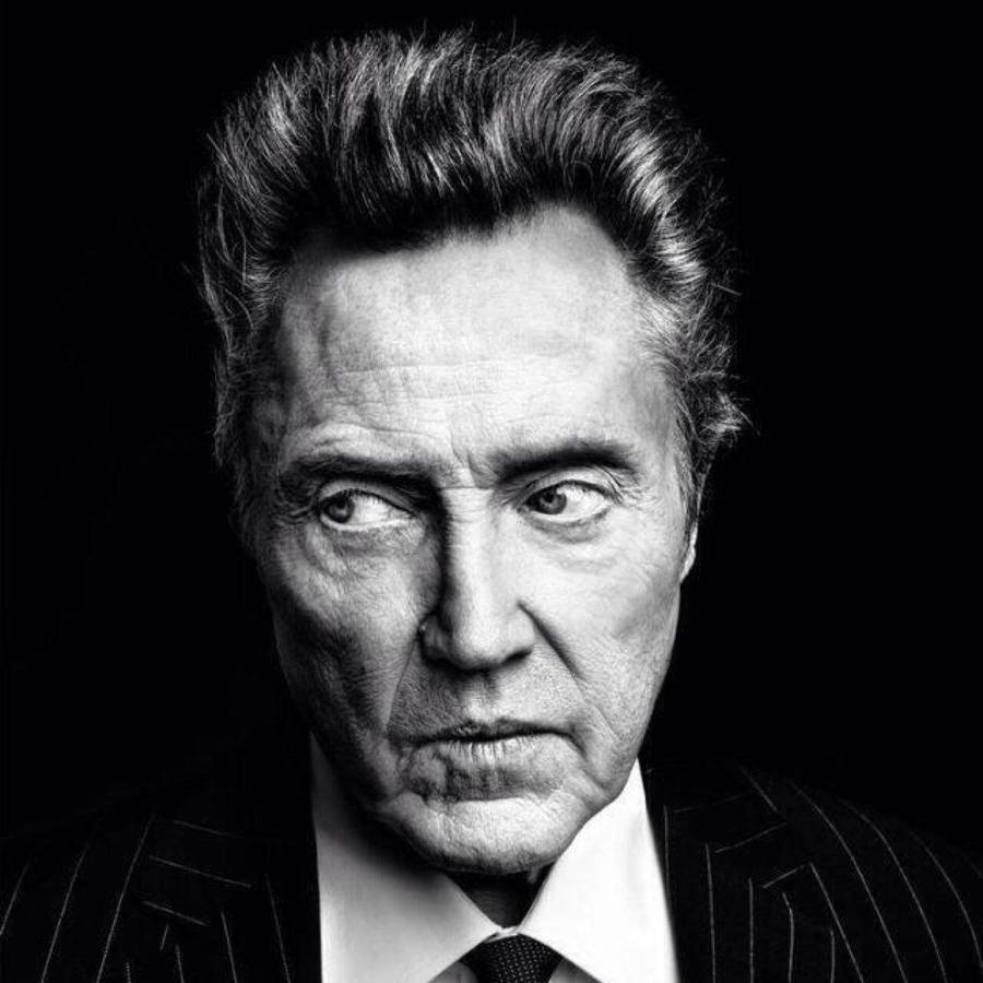 Christopher Walken In Monochrome Portrait Wallpaper