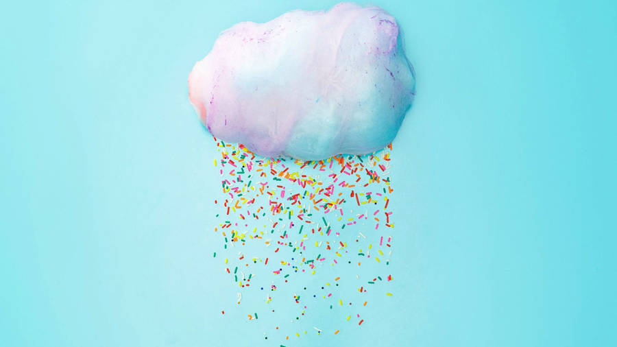 Chrome Cotton And Sprinkles Candy Wallpaper