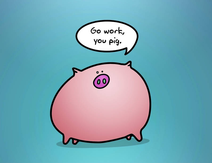 Chubby Cute Pig Wallpaper