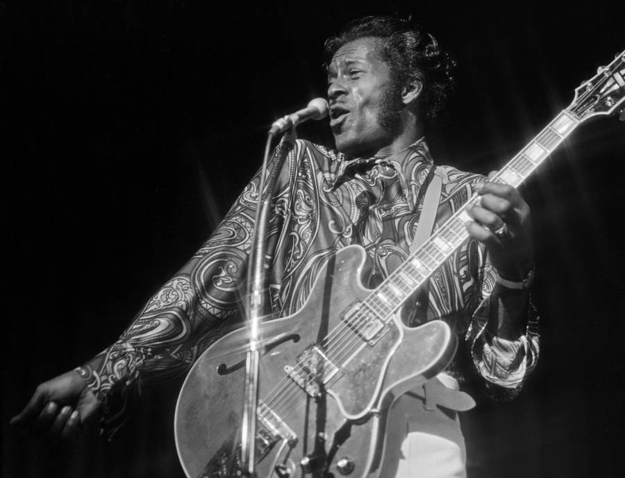 Chuck Berry In Rockumentay Film Wallpaper